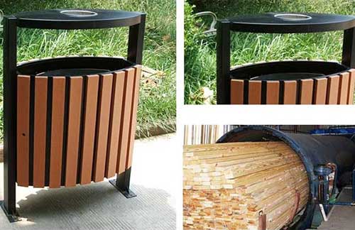 發(fā)貨廣州從化區(qū)，再獲好評的鋼木垃圾桶廠家