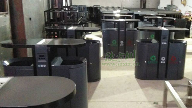 海南物業(yè)金屬烤漆分類垃圾桶保障戶外環(huán)境清潔